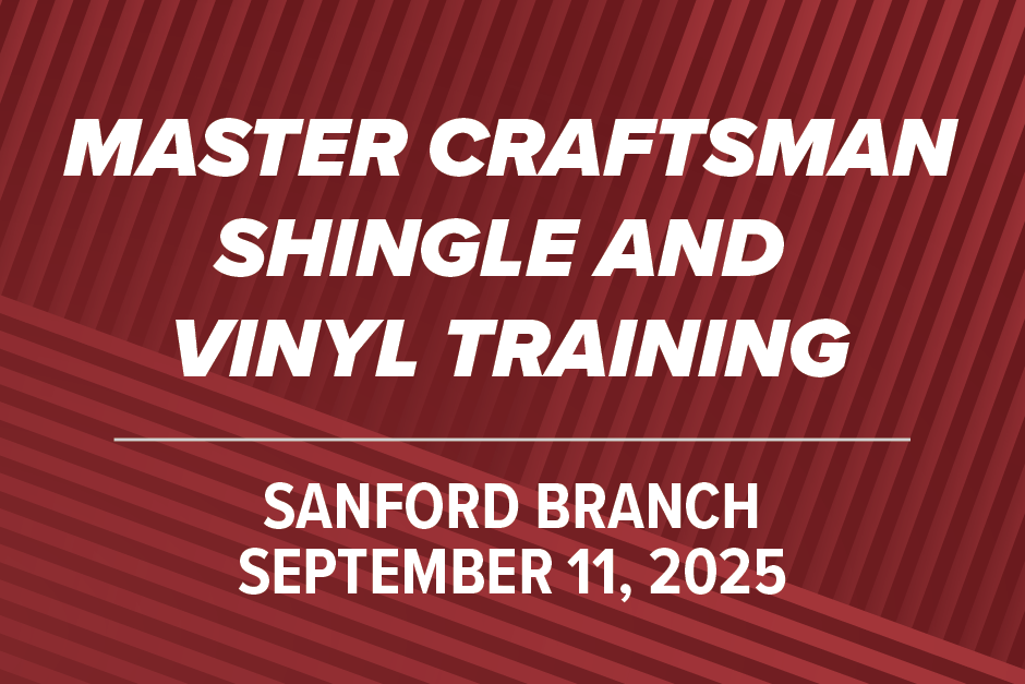 Master Craftsman: Shingle and Vinyl Siding Training Day